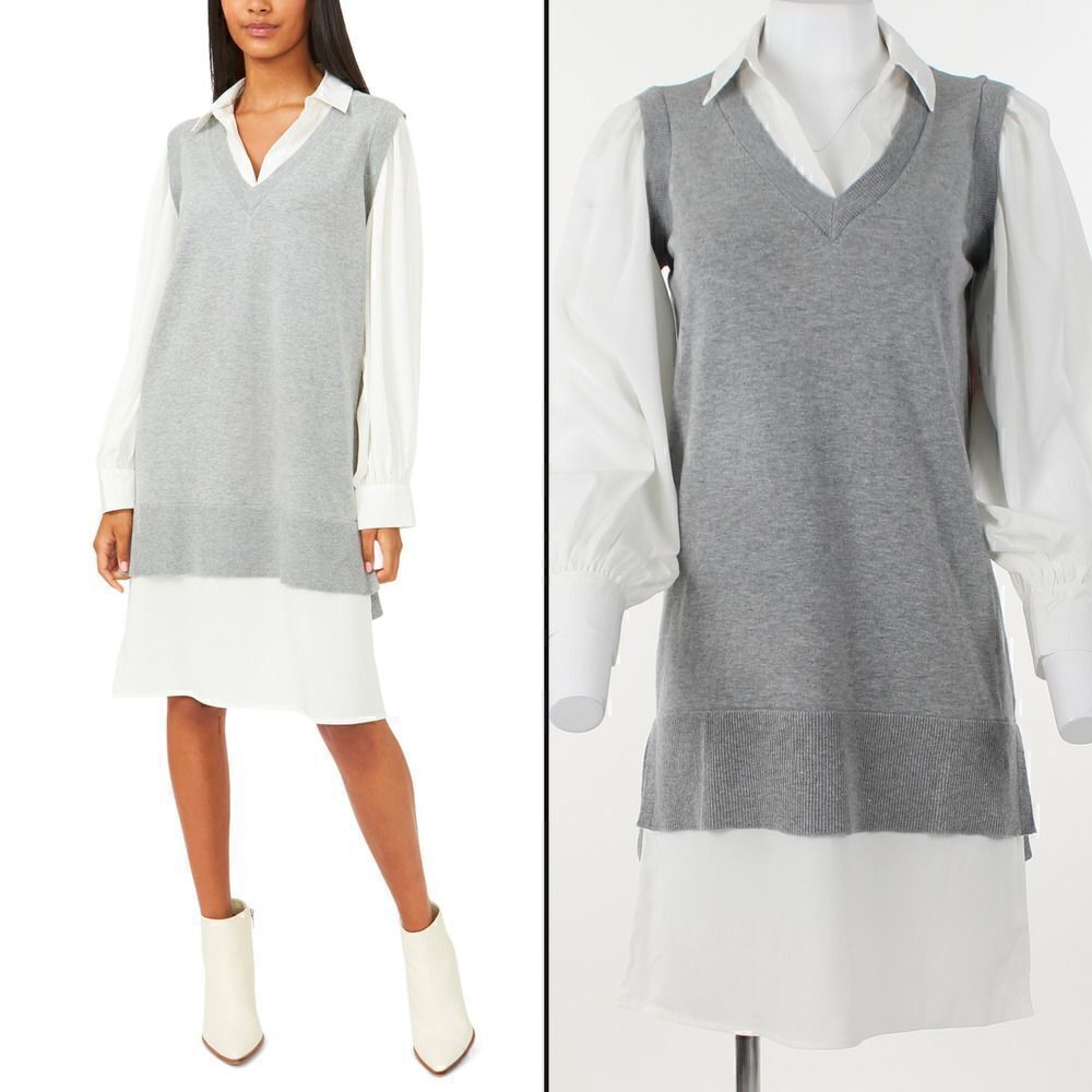 Riley & Rae Layered-Look Sweater Dress